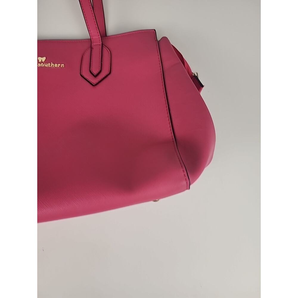 Simply Southern Pink Bag Purse Medium Size Zipper Handles Buttons - Picture 8 of 16